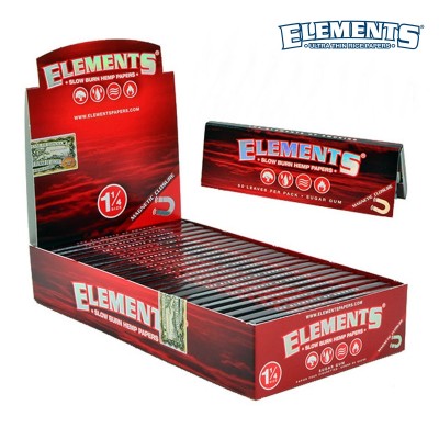 ELEMENTS ULTRA PAPER 1 1/4 RED (SLOW BURN) 25CT/PACK